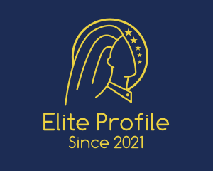 Profile - Commander Woman Monoline logo design