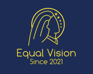 Equality - Commander Woman Monoline logo design
