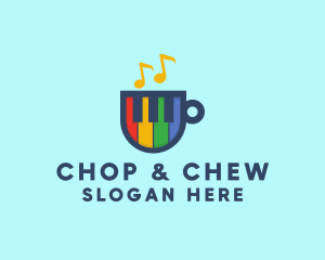 Rainbow Piano Cup Logo
