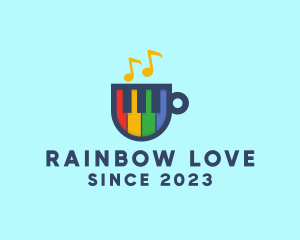 Rainbow Piano Cup logo design