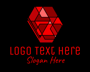 Treasure - Red Ruby Gemstone logo design