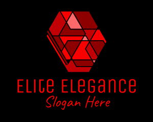 High Class - Red Ruby Gemstone logo design