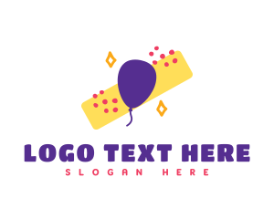 Balloon - Fun Party Balloon Confetti logo design