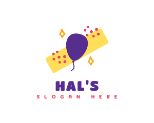 Fun Party Balloon Confetti Logo