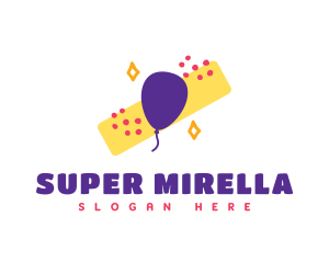 Fun Party Balloon Confetti Logo