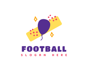 Celebration - Fun Party Balloon Confetti logo design
