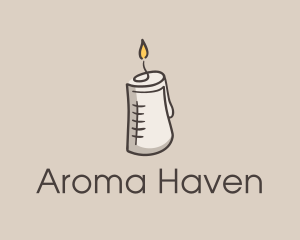 Smell - Glowing Candle Essence logo design