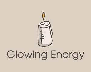 Glowing Candle Essence  logo design