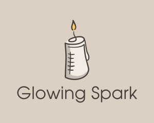 Glowing Candle Essence  logo design