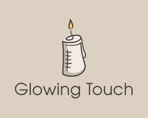 Glowing Candle Essence  logo design