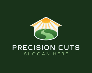 Cutting - House Lawn Landscaping logo design