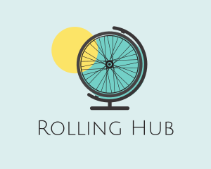 Wheel - Bike Wheel Globe logo design