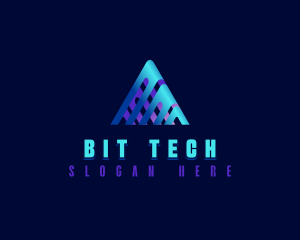 Digital Tech Pyramid  logo design