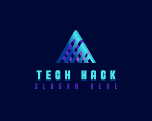 Digital Tech Pyramid  logo design