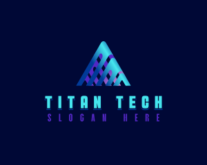 Digital Tech Pyramid  logo design