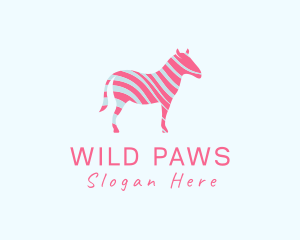 Wild Zebra Animal logo design