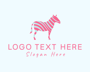 Stylized - Wild Zebra Animal logo design
