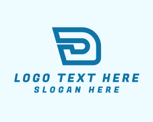 Application - Digital Company Letter D logo design
