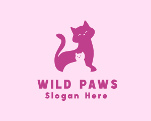 Cat Kitten Pet logo design