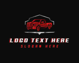 Pickup Truck - Pickup Mechanic Automotive logo design