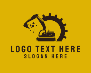 Mountain Peak - Mechanical Excavation Digger logo design