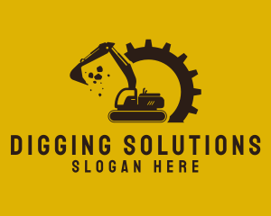 Excavator - Mechanical Excavation Digger logo design
