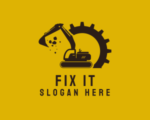 Mechanical Excavation Digger logo design