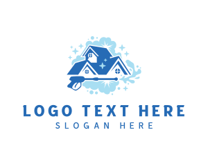 Sanitizing - Power Wash House Cleaning logo design