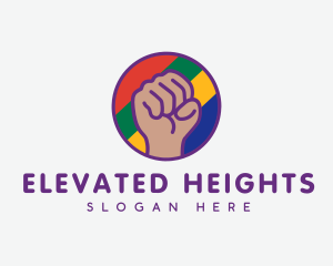 Ethnic Raised Fist logo design