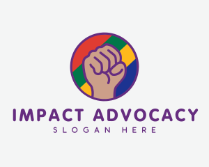 Advocacy - Ethnic Raised Fist logo design