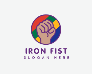 Ethnic Raised Fist logo design