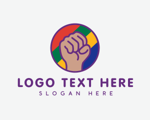 African - Ethnic Raised Fist logo design