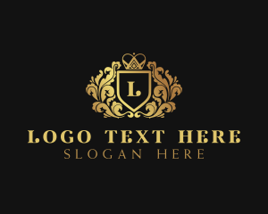 Regal - Golden Monarchy Shield logo design