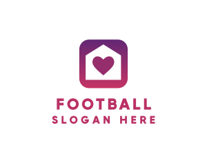 Heart - Stay Home Heart App logo design
