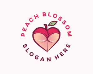 Peach - Sexy Peach Butt logo design