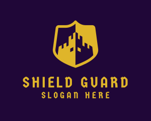 Golden - Gold Castle Shield logo design