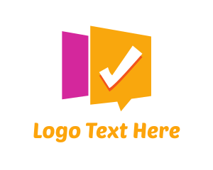 Checkbox - Checklist Message App logo design