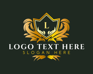 High End - Crest Monarchy Shield logo design