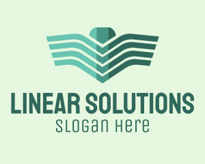 Linear - Green Linear Wings logo design