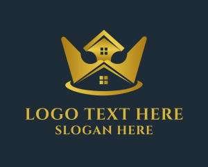 Golden - Crown House Realty logo design