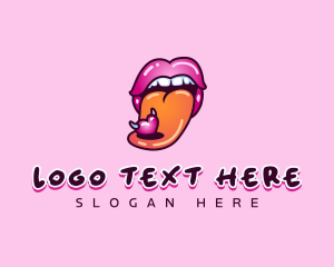 Porn - Sexy Lips Heart logo design