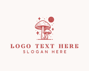 Herbal - Spiritual Mushroom Fungus logo design