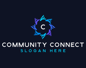 People Community Organization logo design