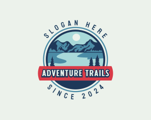 Outdoor Mountain Hiker logo design