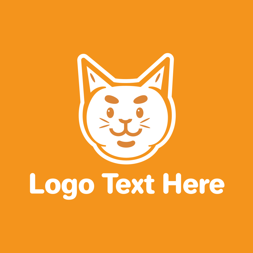 Orange White Cat Logo | BrandCrowd Logo Maker