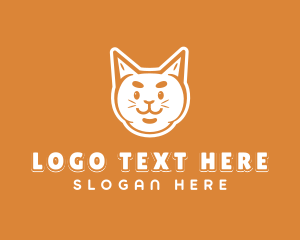 Orange Cat - Feline Pet Cat logo design
