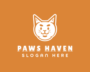 Feline Pet Cat logo design