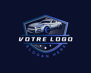 Fast Racing Car Garage Logo