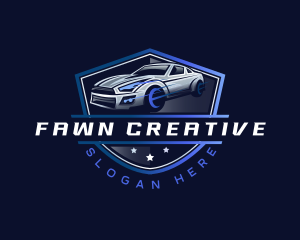 Fast Racing Car Garage logo design
