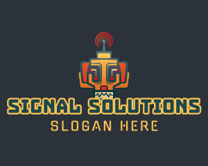 Signal - Robotic Wifi Signal logo design